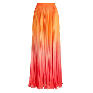 Rococo Sand Ombre Orange Georgette Maxi Skirt Size S